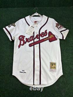 100% Authentic Chipper Jones Mitchell Ness 1995 Atlanta Braves Jersey Size 36 S