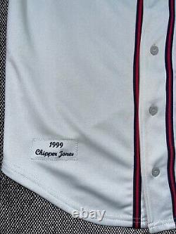 100% Authentic Chipper Jones Mitchell Ness 1999 Braves Jersey Size 44 LARGE
