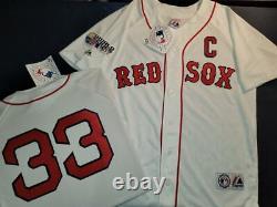 11110 Majestic Boston Red Sox JASON VARITEK 2007 World Series Baseball JERSEY