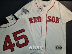 11110 Majestic Boston Red Sox PEDRO MARTINEZ 2004 World Series Baseball JERSEY