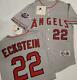 1630 Anaheim Angels David Eckstein 2002 World Series Baseball Jersey Gray New
