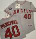 1630 Anaheim Angels Troy Percival 2002 World Series Baseball Jersey Gray New
