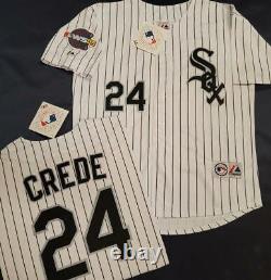 1630 Chicago White Sox JOE CREDE 2005 World Series Baseball Jersey WHT New