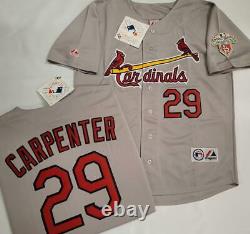 1705 St Louis Cardinals CHRIS CARPENTER 2011 World Series Baseball Jersey GRAY