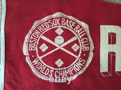 1912-1918 Boston Red Sox Dynasty Era World Series Champions Pennant 35 X 14 EX