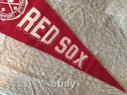 1912-1918 Boston Red Sox Dynasty Era World Series Champions Pennant 35 X 14 EX