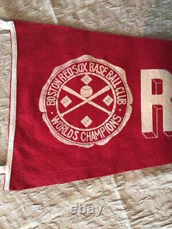 1912-1918 Boston Red Sox Dynasty Era World Series Champions Pennant 35 X 14 EX