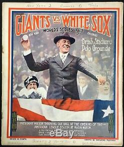 1917 World Series Program Polo Grounds New York Giants vs Chicago White Sox MLB