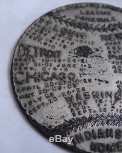 1920 CLEVELAND INDIANS American League Home Schedule Coin Token World Series MLB