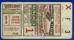 1929 World Series baseball ticket stub Philadelphia A's vs Chicago Cubs Gm 1