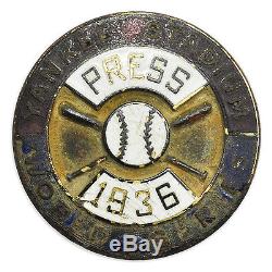 1936 Yankee Stadium World Series Press Pin, Baseball Collectible, NY 3120.03