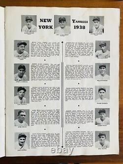 1938 MLB World Series Program NY Yankees Chicago Cubs Yankee Stadium Lou Gehrig
