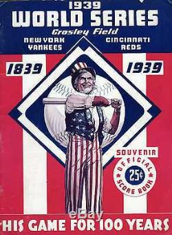 1939 World Series program New York Yankees v Cincinnati Reds Crosley Field CLEAN