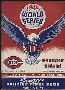 1940 World Series Program Cincinnati Reds vs. Detroit Tigers