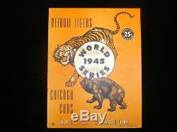 1945 World Series Program Chicago Cubs @ Detroit Tigers Scored