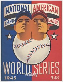 1945 World Series program Chicago Cubs Detroit Tigers UNSCORED Wrigley Field