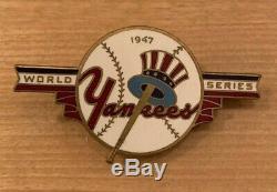 1947 New York Yankees World Series Baseball Press Pin