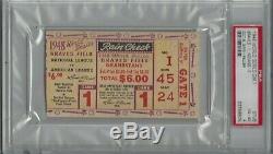 1948 World Series Game 1 Ticket Stub Cleveland Indians Boston Braves PSA 4