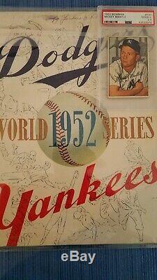 1952 Bowman Mickey Mantle #101 Baseball Card with52 WORLD SERIES PROGRAM