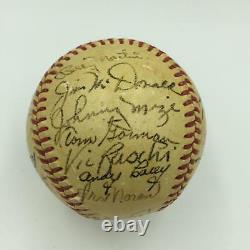 1952 NY Yankees World Series Champs Team Signed Baseball Mickey Mantle JSA COA