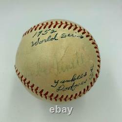 1952 World Series Game Used Signed Baseball Yankees VS Dodgers SGC COA