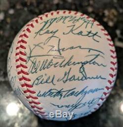 1954 Giants World Series Team Signed Baseball 28 Autos Willie Mays Mint Bas Coa