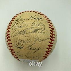 1954 World Series Participants Indians & Giants Team Signed Baseball JSA COA