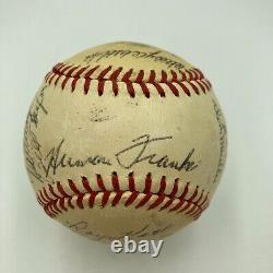 1954 World Series Participants Indians & Giants Team Signed Baseball JSA COA