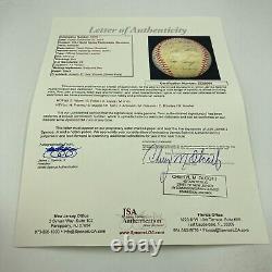 1954 World Series Participants Indians & Giants Team Signed Baseball JSA COA