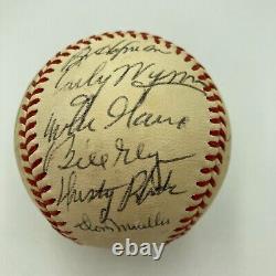 1954 World Series Participants Indians & Giants Team Signed Baseball JSA COA