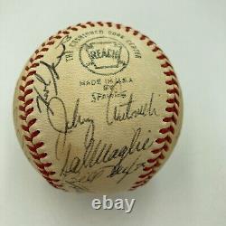 1954 World Series Participants Indians & Giants Team Signed Baseball JSA COA