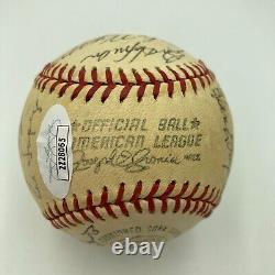 1954 World Series Participants Indians & Giants Team Signed Baseball JSA COA