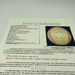 1954 World Series Participants Indians & Giants Team Signed Baseball JSA COA