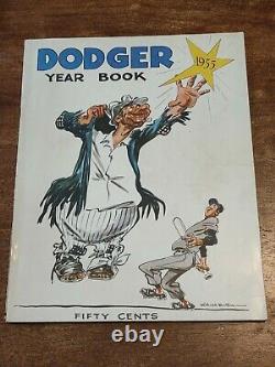 1955 MLB Baseball Brooklyn Dodger Yearbook World Series Champs Robinson Vtg
