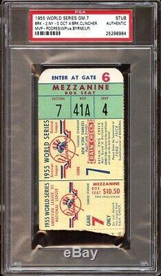 1955 World Series GM 7 Brooklyn Dodgers Champs Ticket Pass Jackie Robinson Steal