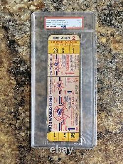 1955 World Series Game 1 Full Ticket PSA 1 Jackie Robinson Steals Home