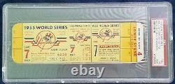1955 World Series Game 7 Full Ticket Proof Ultra Rare PSA Dodgers First WS