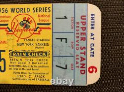 1956 Mantle HR Larsen Perfect game World Series Ticket Yankees Dodgers