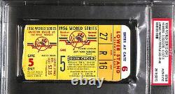 1956 World Series GAME 5 bleacher ticket Yankees DON LARSEN PERFECT GAME PSA