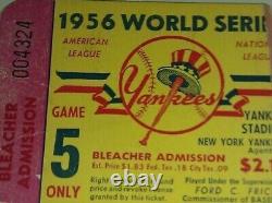 1956 World Series Game 5 Ticket Yankees Don Larsons Perfect GM/Mickey Mantle HR