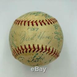 1957 Milwaukee Braves World Series Champs Team Signed Baseball With JSA COA