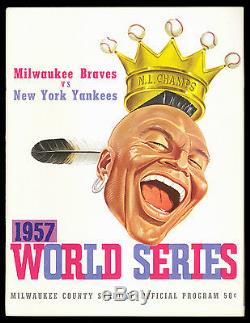 1957 World Series Program (Milwaukee County Stadium) Braves vs. N. Y. Yankees