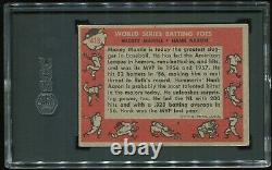 1958 Topps #418 World Series Batting Foes Hank Aaron Mickey Mantle SGC 4 VG-EX
