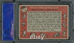 1958 Topps #418 World Series Batting Foes Mantle $ Aaron PSA 6 EX-MT
