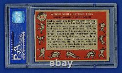 1958 Topps MICKEY MANTLE & HANK AARON (HOF) World Series Batting Foes #418 PSA 6
