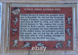 1958 Topps World Series Batting Foes Mickey Mantle Hank Aaron #418 PSA 4 Beauty