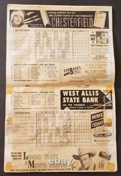 1958 World Series Program Milwaukee Braves vs New York Yankees AND TICKET STUB