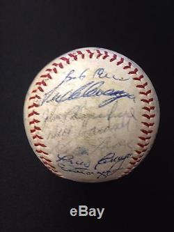 1961 Yankees World Series Champions Autographed Team Baseball withMaris JSA