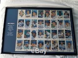1969 World Series New York Mets Team Autographed Baseball Poster LE /260 COA HOF