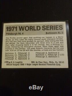 1971 Fleer Laughlin World Series Extension #69 Clemente Pirates v Orioles